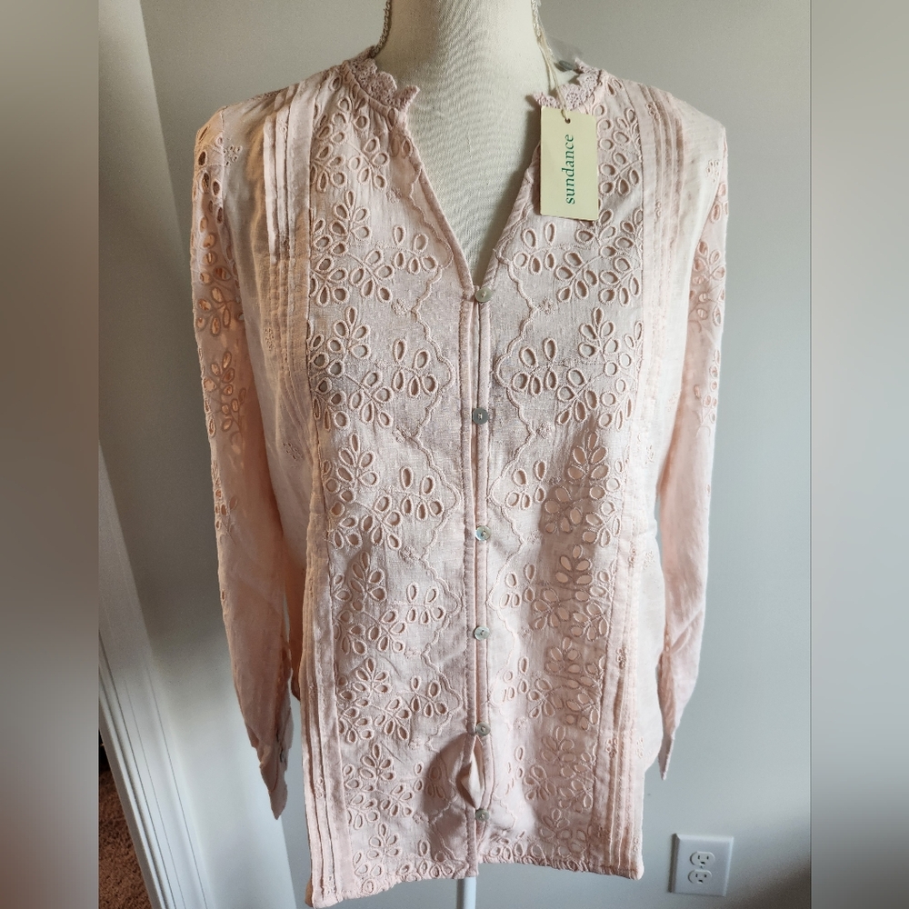 NWT SUNDANCE blush Eyelet SIZE S